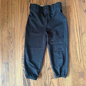 Augusta Girls Softball Pants Black Youth Elastic Hem Baseball Girls Medium